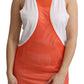 Elegant Sleeveless Cotton Tank in Orange