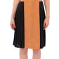 Silk Bronze & Black Sleeveless Sheath Dress