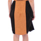 Silk Bronze & Black Sleeveless Sheath Dress