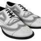 Elegant White Leather Derby Shoes