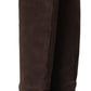 Studded Suede Knee High Boots in Brown