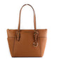 Charlotte Signature Leather Large Top Zip Tote Handbag Bag