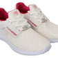 Chic White Becky Sneakers with Pink Accents