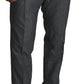 Elegant Gray Slim Fit Dress Trousers