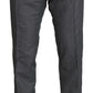 Elegant Gray Slim Fit Dress Trousers