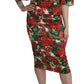 Enchanting Floral Midi Sheath Dress