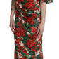 Enchanting Floral Midi Sheath Dress