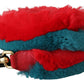 Elegant Red Lapin Fur Shoulder Strap