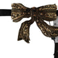 Elegant Silk Gold Bowtie - Dazzle in Style