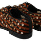 Tiger Pattern Crystal Embellished Flats