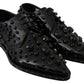 Elegant Black Dress Shoes with Crystals