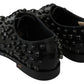 Elegant Black Dress Shoes with Crystals