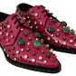 Fuchsia Pink Crystal Patent Flats