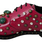 Fuchsia Pink Crystal Patent Flats