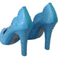 Crystal Embellished Blue Cinderella Pumps