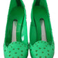 Enchanting Crystal Cinderella Pumps in Lush Green