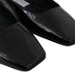 Elegant Black Patent Flats with Crystal Accent