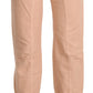 Chic Beige Cropped Cotton Pants