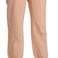 Chic Beige Cropped Cotton Pants