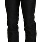 Chic Black Mid Waist Skinny Jeans