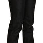 Chic Black Mid Waist Skinny Jeans