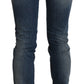 Chic Mid Waist Skinny Denim in Blue Washed