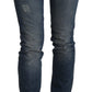 Chic Mid Waist Skinny Denim in Blue Washed