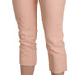 Chic Pink Skinny Capri Pants