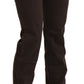 Chic Brown Mid Waist Skinny Trousers