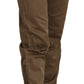 Chic Brown Mid Waist Straight Trousers