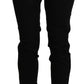 Chic High Waist Cropped Black Jeans