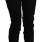 Chic High Waist Cropped Black Jeans