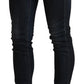 Chic Low Waist Skinny Black Jeans