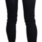 Chic Low Waist Skinny Black Jeans