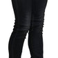 Chic Low Waist Skinny Black Jeans