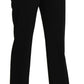 Elegant Black High Waist Straight Pants