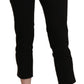 Elegant Black High Waist Cropped Pants