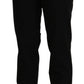 Elegant High Waist Straight Black Trousers