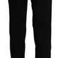 Elegant High Waist Straight Black Trousers