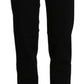 Elegant High Waist Straight Black Trousers