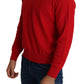 Iconic Embroidered Red Wool Sweater