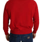 Iconic Embroidered Red Wool Sweater