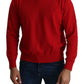 Iconic Embroidered Red Wool Sweater