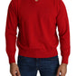 Iconic Embroidered Red Wool Sweater