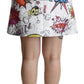 Chic Cartoon Brocade Mini Skirt