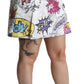 Chic Cartoon Brocade Mini Skirt