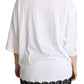 Elegant White Cotton Blend T-Shirt