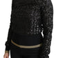 Elegant Sequined Turtleneck Sweater