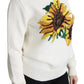 Elegant Knitted Sunflower Sweater