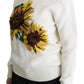 Elegant Knitted Sunflower Sweater